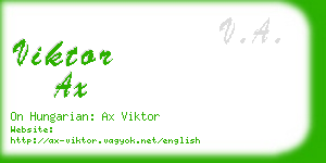 viktor ax business card